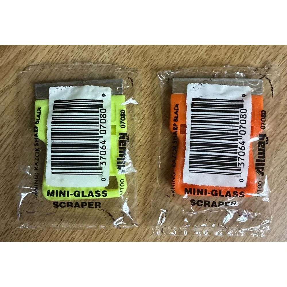 Allway Mini Glass Scraper Painter‎ Orange Yellow (2) NEW